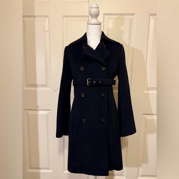 Celine Navy Blue Women's Double -Breasted Coat Virgin Wool / Cashmere blend. - Picture 1 of 10